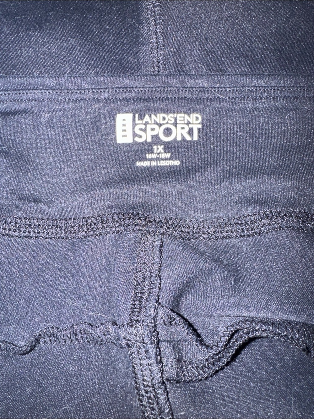 Leggings Lands' End Sport Black High-Rise Performance